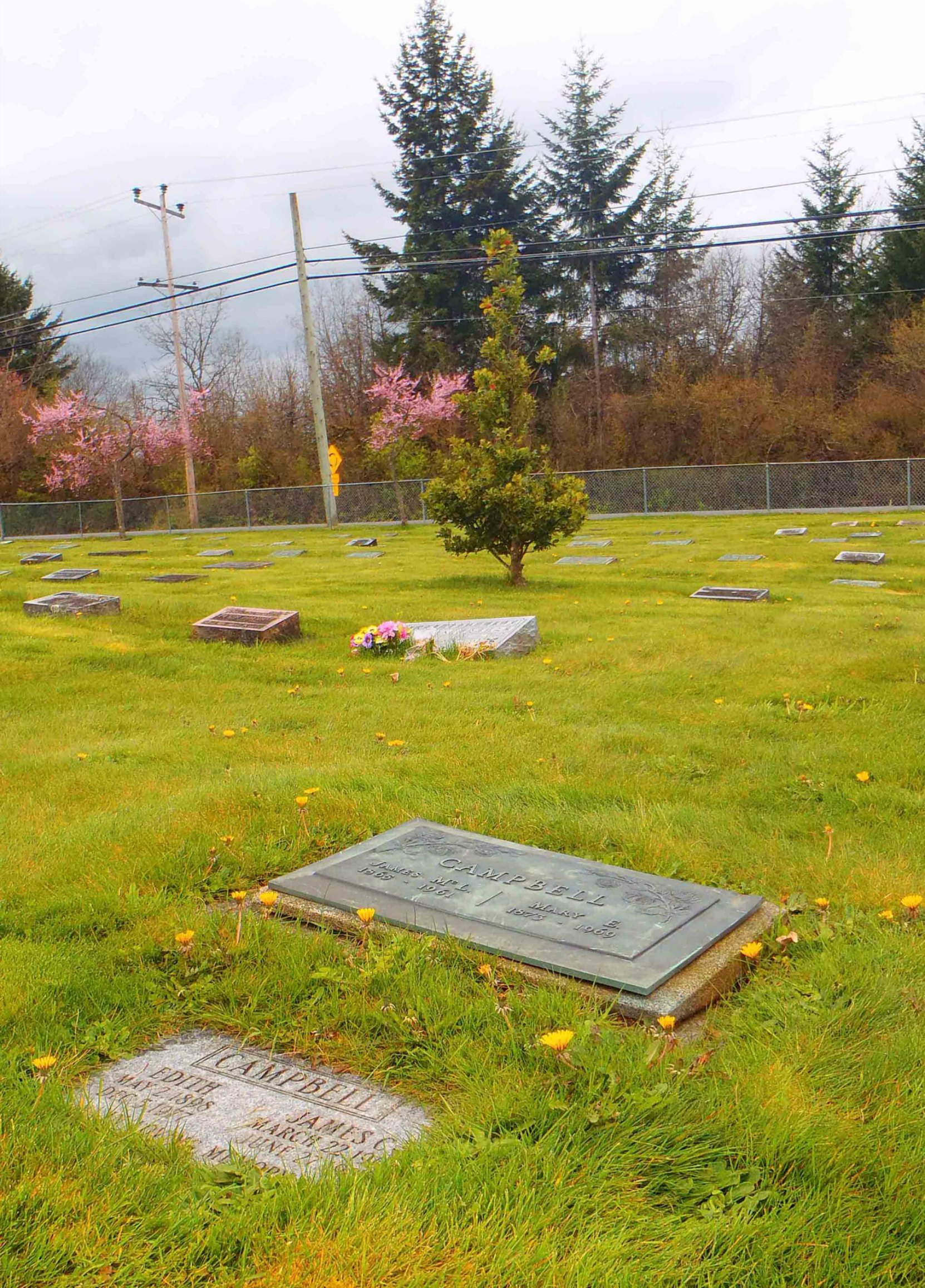 James McLeod Campbell grave, Mountain View Cemetery, North Cowichan