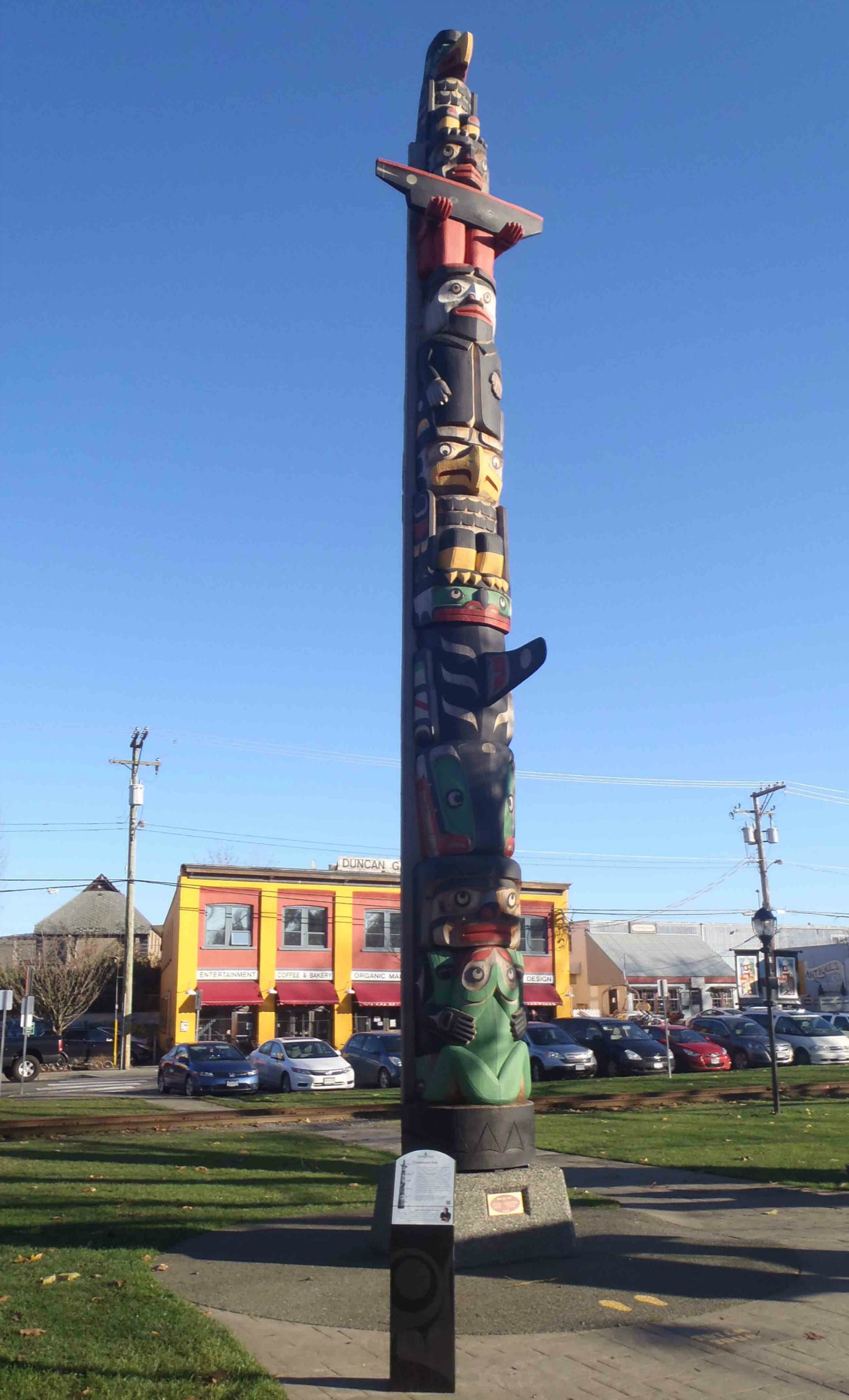 Centennial Pole, Charles Hoey Park, Canada Avenue, Duncan, B.C.