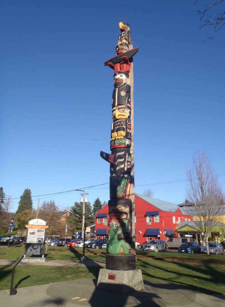 Centennial Pole, Charles Hoey Park, Canada Avenue, Duncan, B.C.
