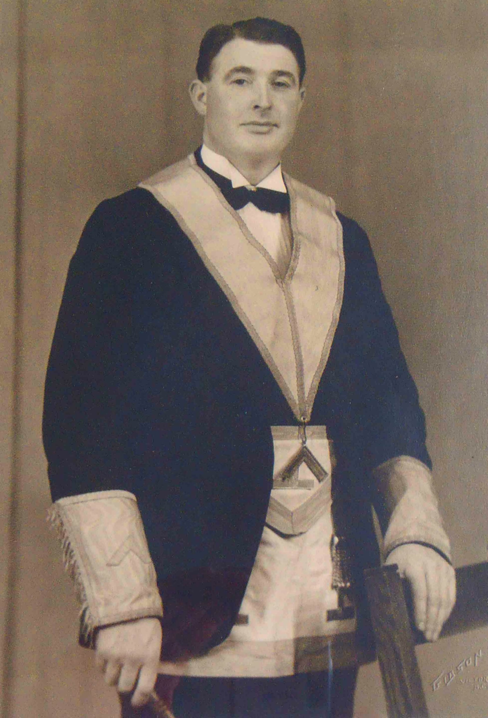 Claude Green in Masonic regalia, circa 1941 (Photo courtesy of Temple Lodge, No.33 A.F.&A.M.)