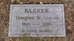 Douglas William Barker (1919-2003), grave marker, St. Mary's Somenos Anglican Cemetery, North Cowichan, B.C.