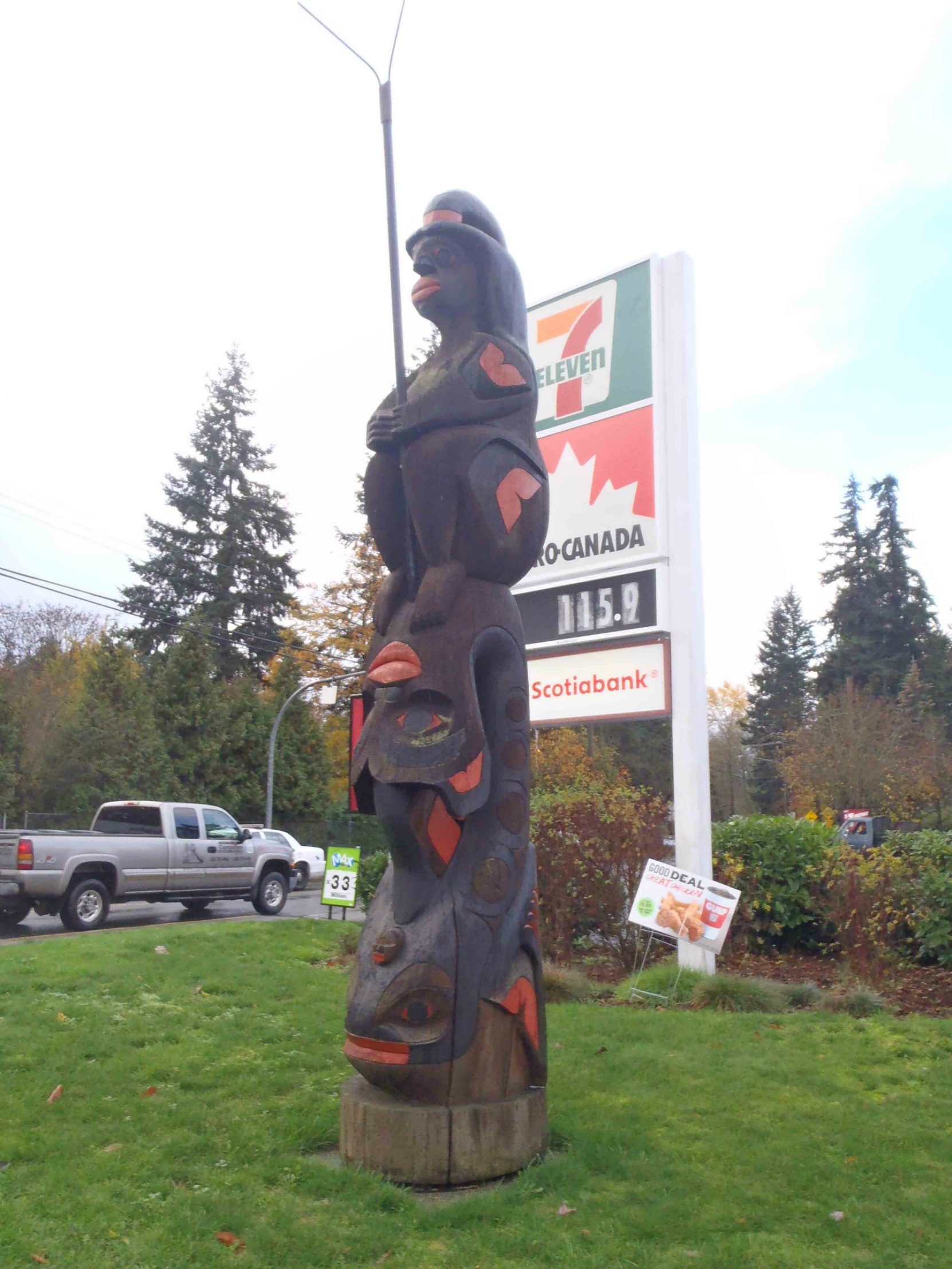 Fisherman's Pole, Government Street at College Street, Duncan, B.C.