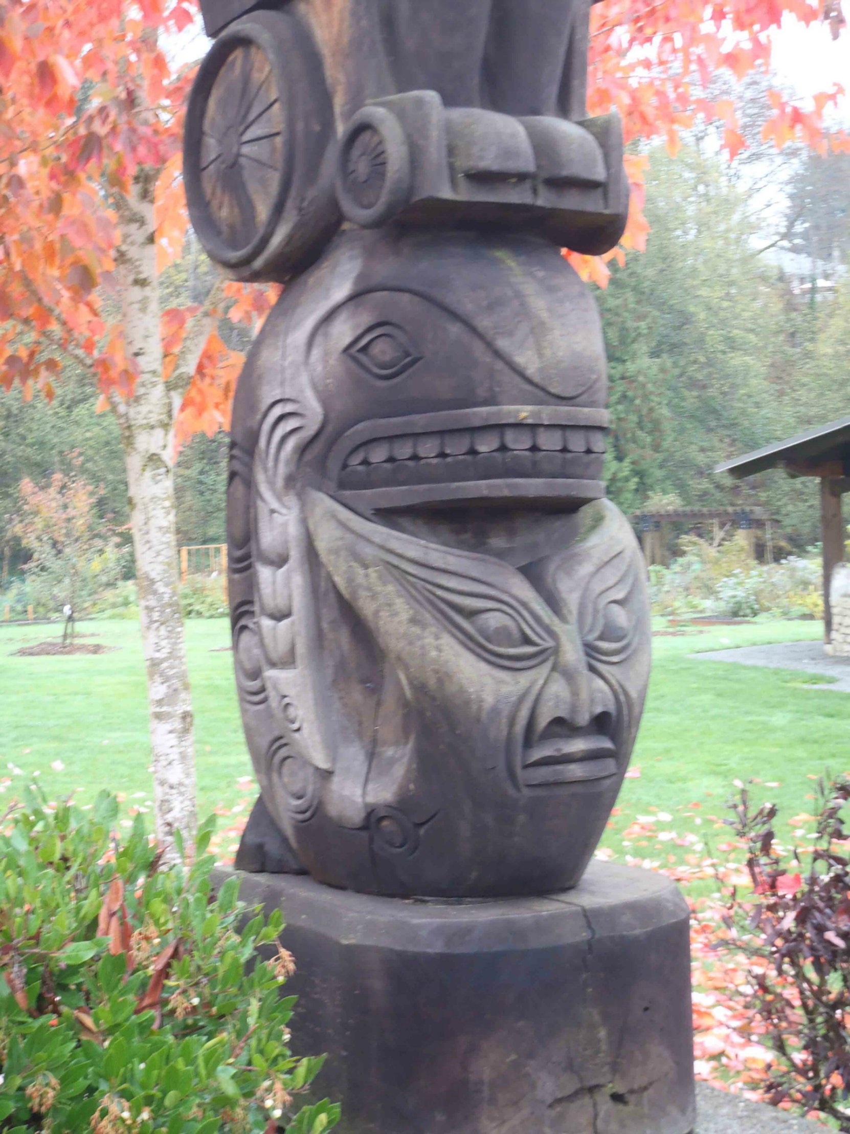 Rick Hansen Man In Motion totem pole, Centennial Park, Duncan, B.C.