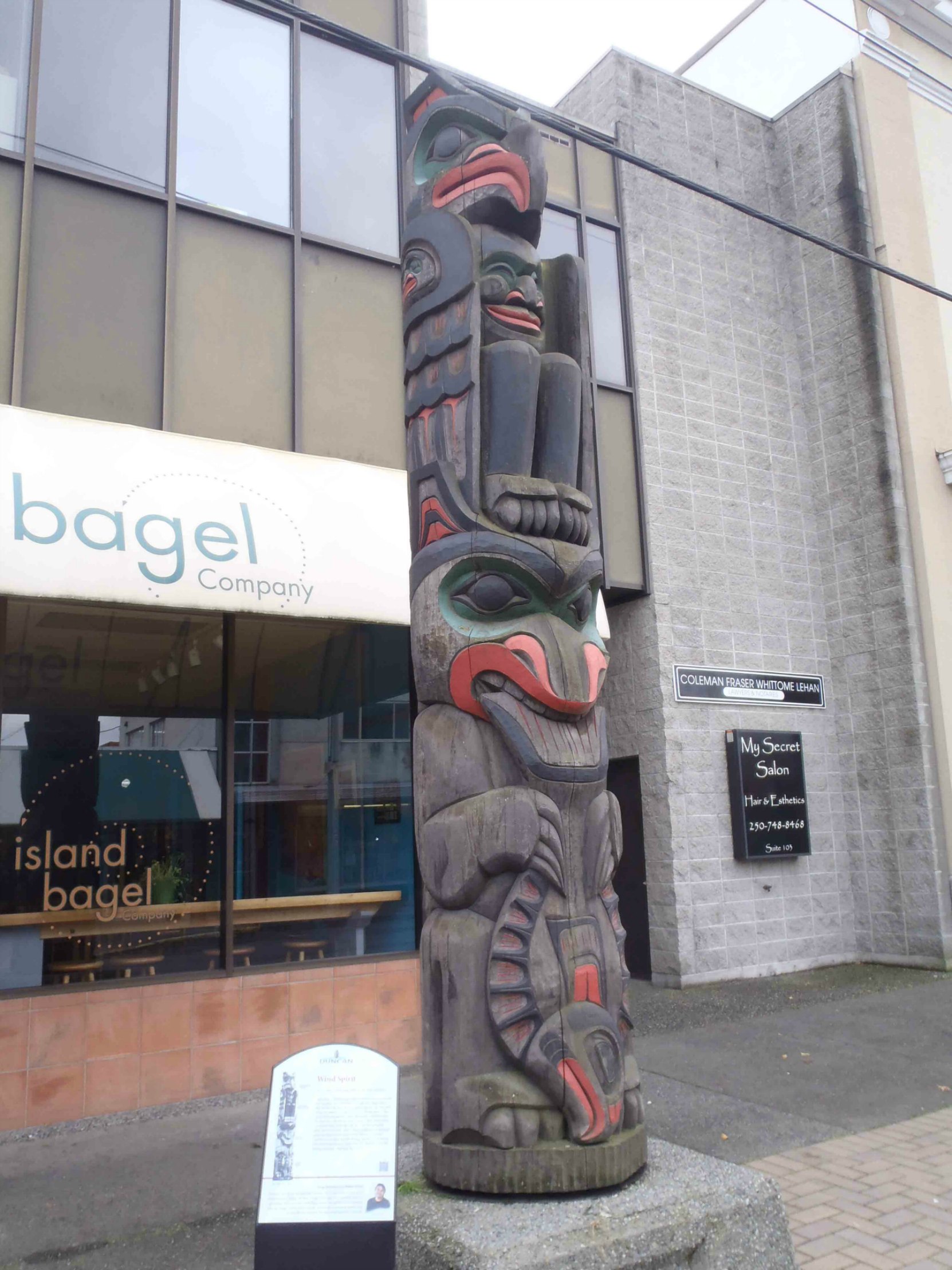 Wind Spirit totem pole, Station Street, Duncan, B.C.