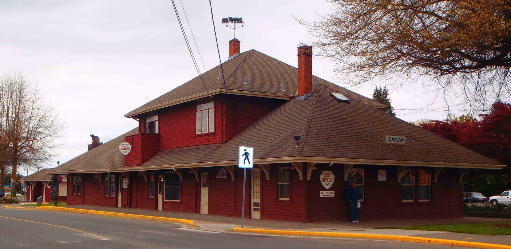 The former Esquimalt & Nanaimo (E&N) Railway Station, now the Cowichan Valley Museum, Canada Avenue, Duncan, B.C.