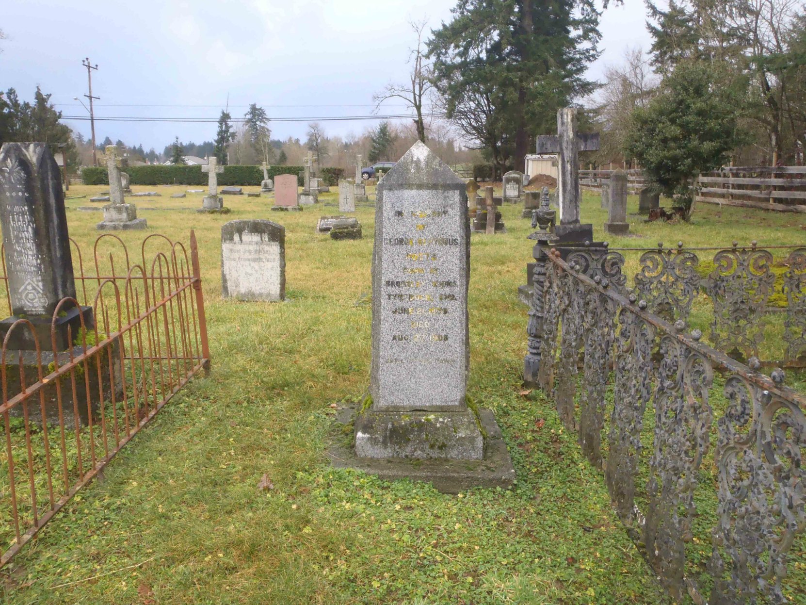 George Septimus Potts grave, St. Mary's Somenos Anglican Cemetery, North Cowichan