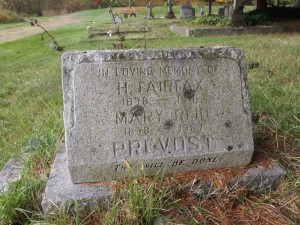 Harold Fairfax Prevost headstone, St. Peter's Quamichan Anglican cemetery