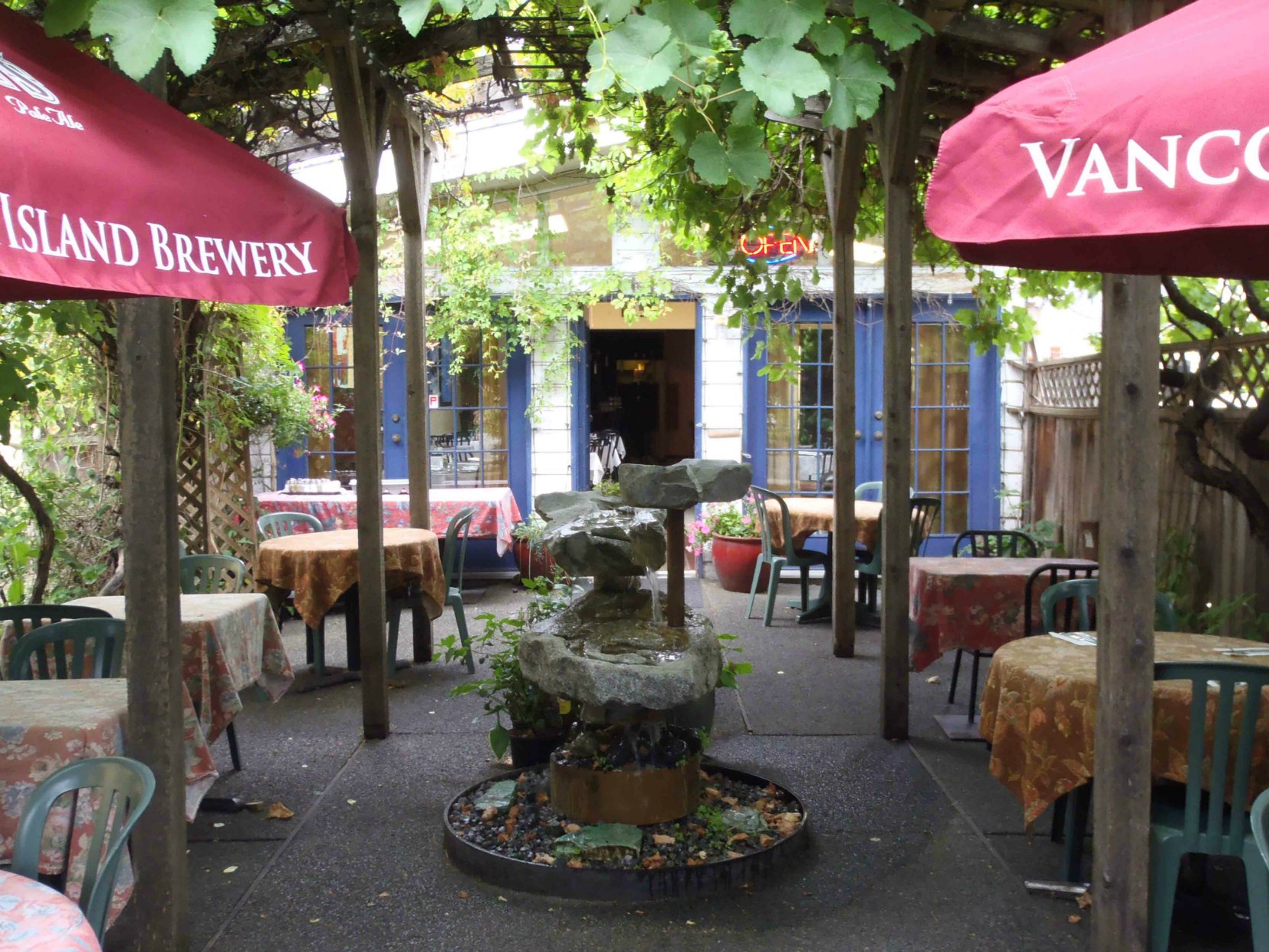Restaurant patio and entrance at 161 Kenneth Street