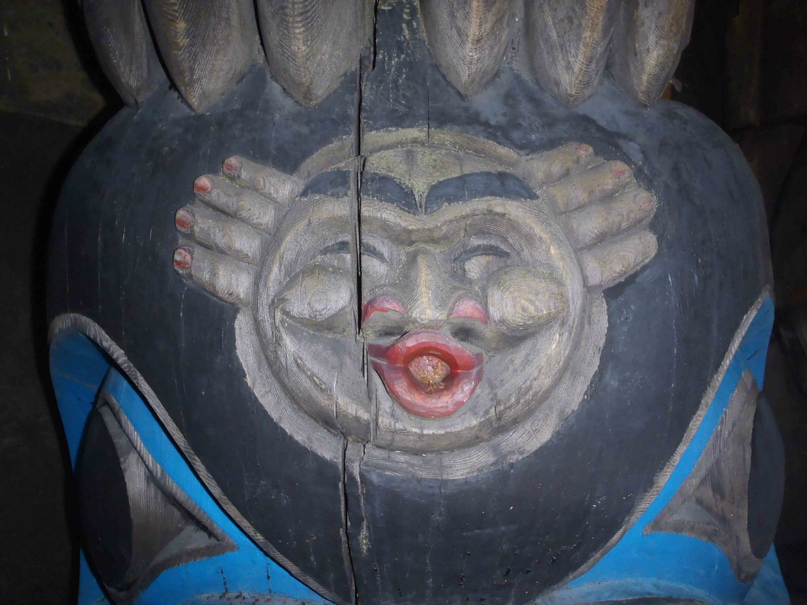 The Feast, Spirit Helper figure, during maintenance, 2016